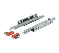 Bricoleva.it Guida per Cassetto Estrazione Totale Soft Close, Compatibile con Sistema Blumotion e Clip Blum, Portata 30 kg, Montaggio Invisibile Sottocassetto, Profondità 300 mm