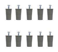 bricoleva.it KIT 10 Tappi d'arresto per Tapparella - Paracolpi per Tapparella Made in Italy - Fermi per Tapparelle e Tende a Rullo - Blocca Tapparelle Antifurto - Compreso di Vite (Grigio - 30mm)