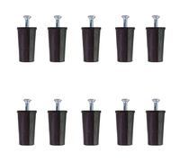 bricoleva.it KIT 10 Tappi d'arresto per Tapparella - Paracolpi per Tapparella Made in Italy - Fermi per Tapparelle e Tende a Rullo - Blocca Tapparelle Antifurto - Compreso di Vite (Marrone - 30mm)