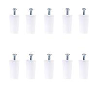 bricoleva.it KIT 10 Tappi d'arresto per Tapparella - Paracolpi per Tapparella Made in Italy - Fermi per Tapparelle e Tende a Rullo - Blocca Tapparelle Antifurto - Compreso di Vite (Bianco - 30mm)