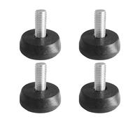 bricoleva.it Kit da 4 Piedini Regolabili per Mobili, Piede Regolabile per Armadi, Tavoli e Comodini - Piedino a Vite regolabile (PVC - 40 x M8 mm)