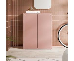 bricoleva.it Mobile Multiuso Medea 2 Ante Colore Terracotta 74.5x34.9xH 99.1 cm.