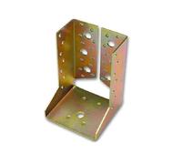 bricoleva.it Staffa Scarpa per Supporto Travi di Legno in Acciaio Tropicalizato con Ali Interne - Scarpa d’ancoraggio interno per travi in legno, piastra di giunzione per gazebo tettoia pali