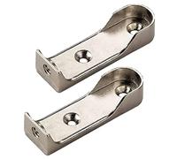 bricoleva.it Supporto Asta Armadio, Set Reggitubo Laterale per Asta Appendiabiti Ovale - Asta centrale non inclusa - Set 2 pezzi da avvitare al lato interno dell’armadio o alla mensola superiore