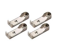 bricoleva.it Supporto Asta Armadio, Set Reggitubo Laterale per Asta Appendiabiti Ovale - Asta centrale non inclusa - Set 4 pezzi da avvitare al lato interno dell’armadio o alla mensola superiore