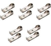 bricoleva.it Supporto Asta Armadio, Set Reggitubo Laterale per Asta Appendiabiti Ovale - Asta centrale non inclusa - Set 10 pezzi da avvitare al lato interno dell’armadio o alla mensola superiore