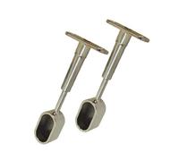 bricoleva.it Supporto Regolabile Asta Armadio, Set Reggitubo Laterale per Asta Appendiabiti Ovale con fissaggio superiore - Asta centrale non inclusa - Set 2 pezzi da avvitare alla mensola superiore