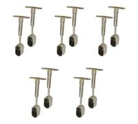 bricoleva.it Supporto Regolabile Asta Armadio, Set Reggitubo Laterale per Asta Appendiabiti Ovale con fissaggio superiore - Asta centrale non inclusa - Set 10 pezzi da avvitare alla mensola superiore