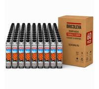 BRICOLEVA Set 60 Schiuma Poliuretanica per Pistola da 750 ml - Fissaggio Tegole e Coppi, Bassa Espansione Colore Grigio, Sigillante Adesivo Tetti Coperture Serramenti in Poliuretano (60 Pezzi)