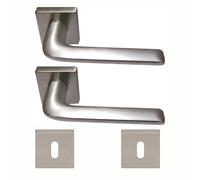 Bricolevante Coppia Maniglie Porta Interna Cromo satinato Modello Bergamo Disponibile in più Varianti vendute in coppia - Maniglia per Porte