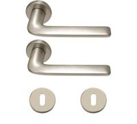 Bricolevante Coppia Maniglie Porta Interna Cromo satinato Modello Sondrio Disponibile in più Varianti vendute in coppia - Maniglia per Porte