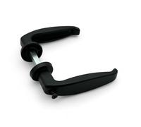 Bricolevante Maniglie in Alluminio per Infissi Disponibile in più Colori vendute in coppia (Nera, 25-35mm.)