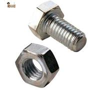 BricoLoco 50 pezzi Viti per scaffali con dado esagonale metrico 8 per scaffali metallici ad angolo scanalato Lunghezza 16 mm M8 zincato completo vite DIN 933 dado DIN 934.