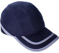 Bricoloco Cappellino Sicurezza Omologato Stile Casuale-Casco di Protezione Lavoro per Lavoro, Industria, Sport a Rischio Antiurto Comfort Headline. Taglia unica. (Comfort BL - Blu Visiera Standard)