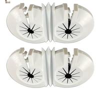 BricoLoco.com Doppio rivestimento radiatore riscaldamento. Confezione da 2 pezzi. Rosetta per tubi riscaldamento radiatori. Coperchio fori intorno al tubo a parete. Plafoniera radiatore bianco (2,