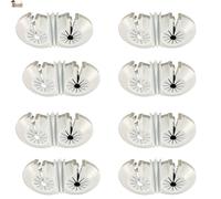 BricoLoco.com Doppio rivestimento radiatore riscaldamento. Confezione da 8 pezzi. Rosetta per tubi riscaldamento radiatori. Coperchio fori intorno al tubo a parete. Plafoniera radiatore bianco (8,