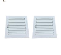 BricoLoco.com Griglia di ventilazione con chiusura regolabile. 20 cm. Confezione da 2 pezzi. Parete o soffitto da incasso. Bagno, cucina. Mini tapparella mobile per aprire o chiudere il passaggio