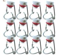 BricoLoco.com Tappo Bottiglie oscillante basculante. Confezione da 12 tappi. Compatibile con bottiglia di vetro tipo IKEA, gassosa… Chiusura a clip a pressione e chiusura ermetica con guarnizione in