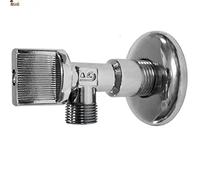 BricoLoco - Rubinetto di passaggio acqua - Chiave a squadra maschio - Chiusura a sfera in ottone cromato 1/2" x 3/8" - Rubinetto per lavabo, cisterna, lavatrice, lavastoviglie (1)