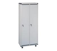 Briconess.com Armadio spogliatoio in Resina 2 Ante chiudibili a Chiave con Appendiabiti e ripiano Inferiore Sporco Pulito 72x39xH175 cm