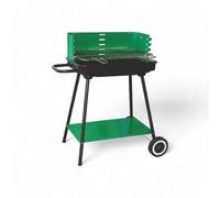 Briconess.com Barbecue Rettangolare con griglia di Cottura in Acciaio Cromato e Maniglia 57,5x37,5xH68 cm