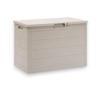 Briconess.com Baule Multiuso in Resina da Interno Esterno con Maniglie e lucchettabile 77x44xH53 cm Woody'S160