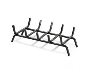 Briconess.com Brucialegna in ferro battuto verniciato per camino con design a sfera e cinque barre dimensioni 50x30x15 cm resistente ed elegante