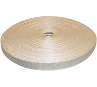 Briconess.com Cinghia cintino di Ricambio per avvolgibili e tapparelle Rotolo 50 mt - Cotone - Beige/Grigio - 17mm.