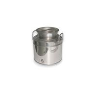 Briconess.com Contenitore bidone fusto per olio in acciaio inox graffato - 15 lt.