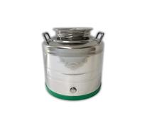 Briconess.com Contenitore fusto bidone per olio in acciaio inox saldato - 30 lt.