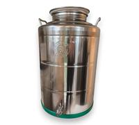 Briconess.com Contenitore fusto bidone per olio in acciaio inox saldato - 50 lt.