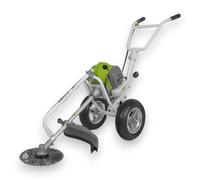 Briconess.com Decespugliatore 52cc Motore a Scoppio 2T a Miscela con Ruote e Disco in Acciaio Rocadora Rodas