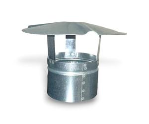 Briconess.com Fumaiolo comignolo Fisso a Cappello zincato - Diametro 13 cm