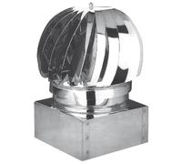 Briconess.com Fumaiolo comignolo Girevole Quadrato e Rettangolare zincato - Base Quadrata 32x32 cm