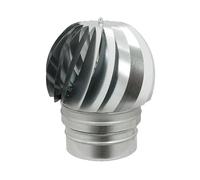 Briconess.com Fumaiolo comignolo Girevole zincato Base Tonda con Attacco Femmina - 15cm