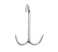 Briconess.com Gancio da macellaio in acciaio INOX a ancora con 3 punte confezione 10 pezzi