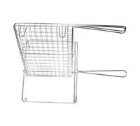 Briconess.com Griglia Ribaltabile in Acciaio Cromato con Doppia Impugnatura e Piedini Inferiori - 40x45 cm