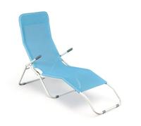 Briconess.com Lettino Sedia Sdraio Basculante da Spiaggia Pieghevole Senza Cuscino Long Beach