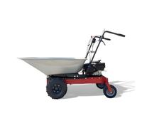 Briconess.com Motocarriola a Scoppio Motore Loncin 139 cc Vasca Zincata 110 Litri Marcia Manuale e Retromarcia Portata 200 kg Acciaio Colore Metallico