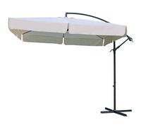 Briconess.com Ombrellone 2,5x2,5 mt da giardino beige con palo laterale Clelia