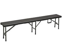 Briconess.com Panche Pieghevoli da Campeggio in Acciaio e Resina Rattan 180 cm Camping Polyrattan Levante