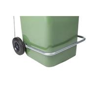 Briconess.com Pedale alza Coperchio in Acciaio per bidoni Quadri con Ruote per rifiuti - per bidone 120 Lt.