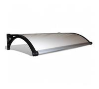 Briconess.com Pensilina tettoia Bianca con Illuminazione LED e Pannello Solare per autoricarica Torradora - 100x120 cm Alveolare