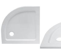Briconess.com Piatto Doccia Slim ultraforte semicircolare angolare per Box Doccia Giglio 80x80 cm Brixo
