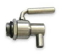 Briconess.com Rubinetto a leva acciaio inox con dado per fusti e serbatoi - M 1/2"