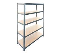 Briconess.com Scaffale Kit 5 Piani ad Incastro carico Pesante Top Design - Brixo Silver 300
