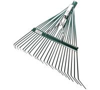 Briconess.com Scopa rastrello Resistente da Giardino per Erba e Foglie 24 Denti Senza Manico BRIXO Rack