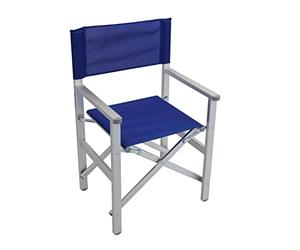 Briconess.com Sedia poltrona regista chiudibile da spiaggia in alluminio Text - Blue
