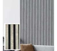 Briconess.com Set 4 pannelli fonoassorbenti decorativi in mdf per uso interno, Effetto Legno, Pannelli Murali, Design Moderno 60xH275 cm (Chicago)