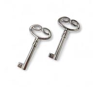 BricoShopping Chiavi Per Mobili In Arte Povera E Armadi Antichi Classici Moderni Chiave Universale In Stile Per Serratura Di Armadio In Ottone Chiave A Mappa Anticata Cassetto (BS0315, Cromo Lucido)